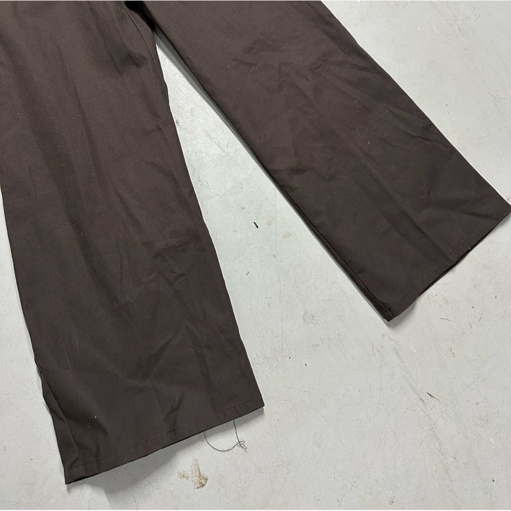 Lykke Wullf Carpenter Pants Brown Chino Wide Leg Womens Size 10 High Rise - Picture 3 of 8